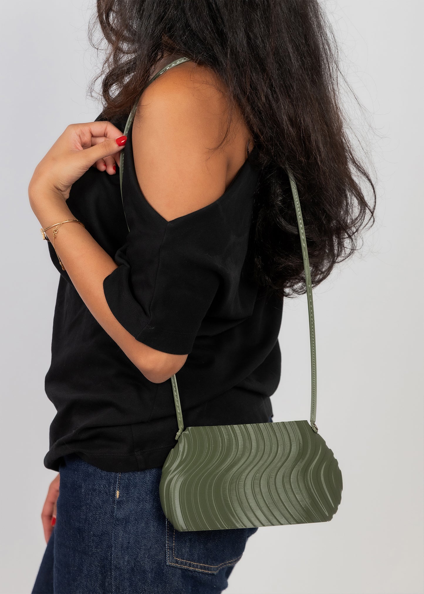 VS Long Shoulder Bag in Olive