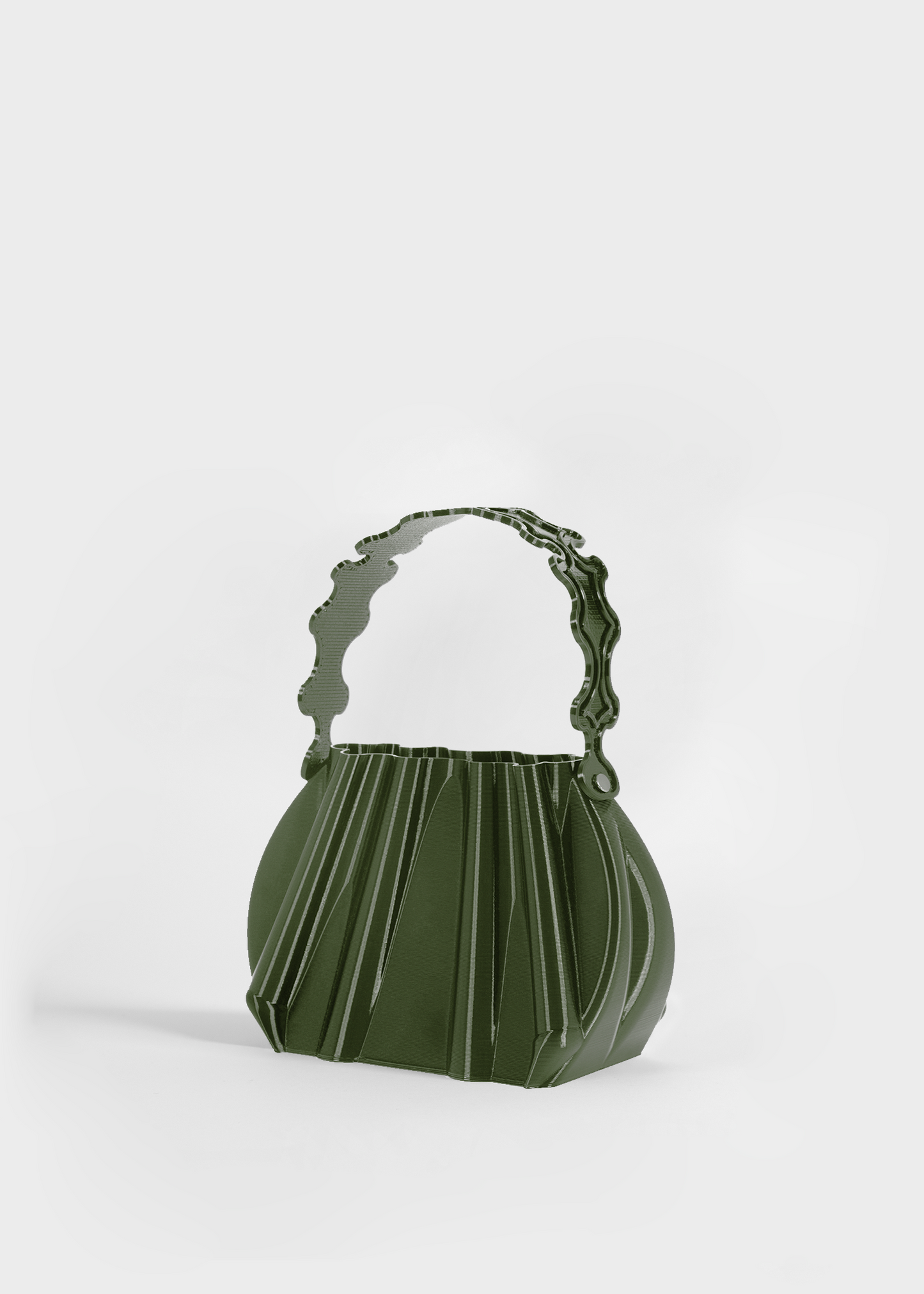 Olive Retro Pleated