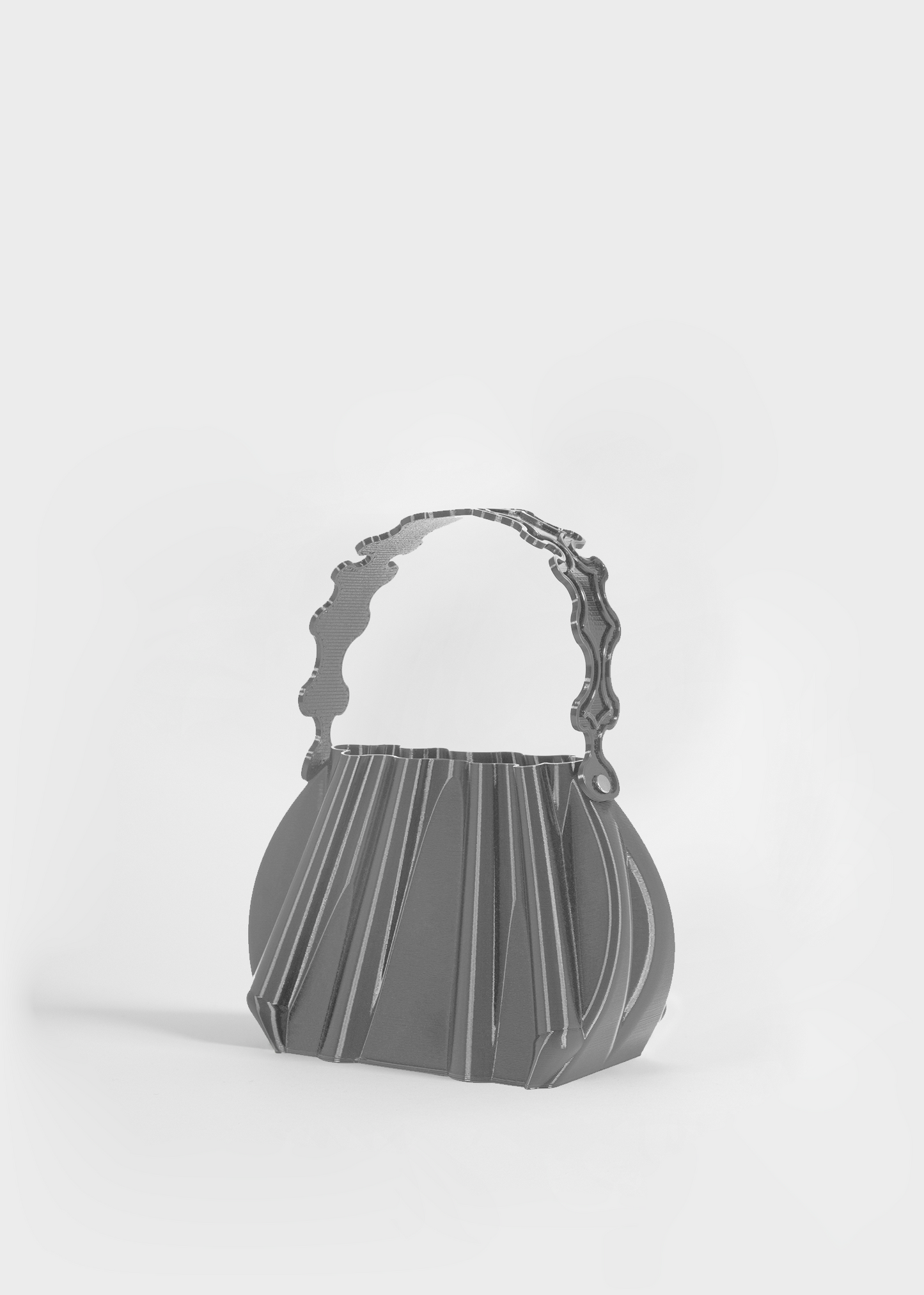 Silver Retro Pleated