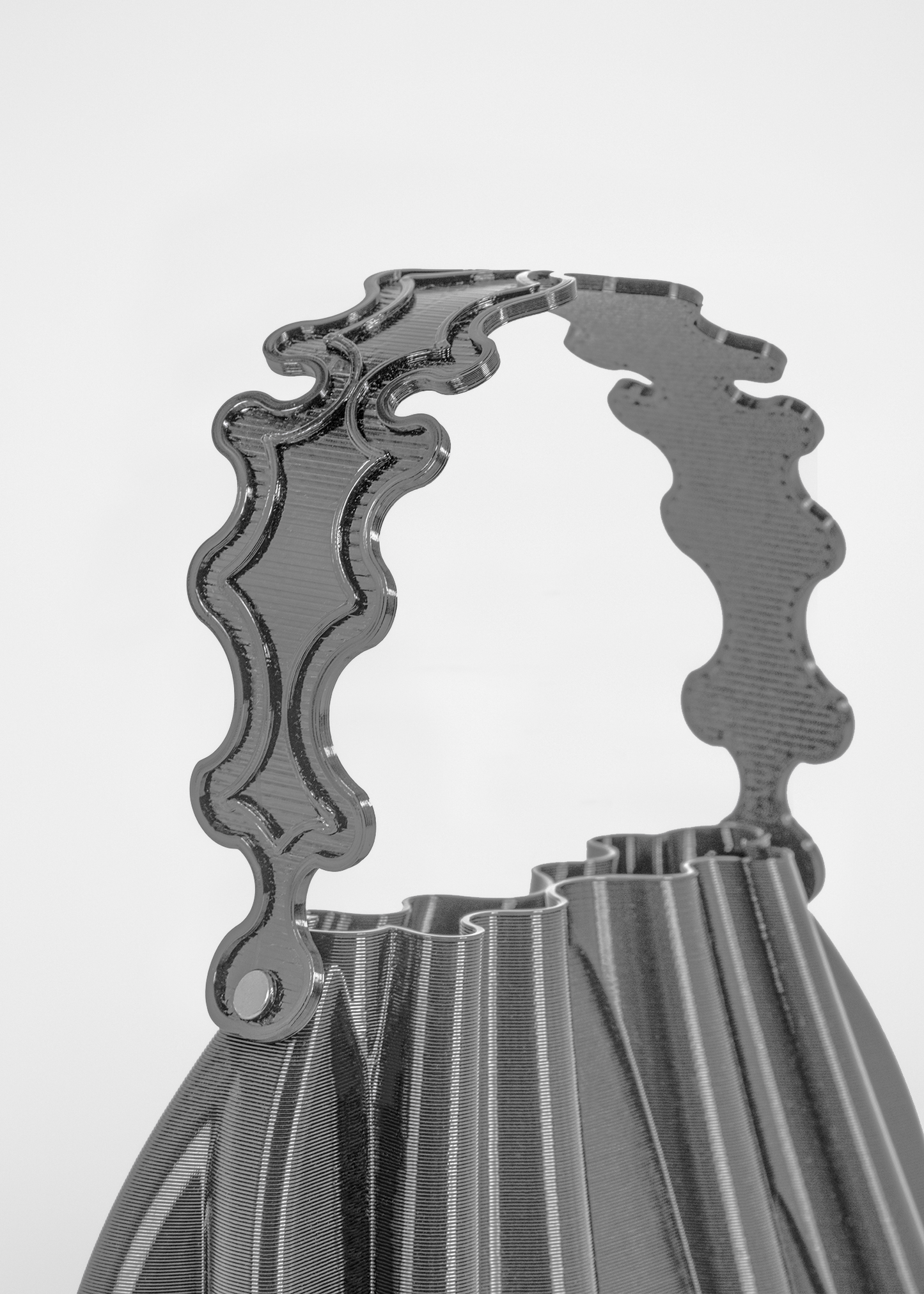 Silver Retro Pleated