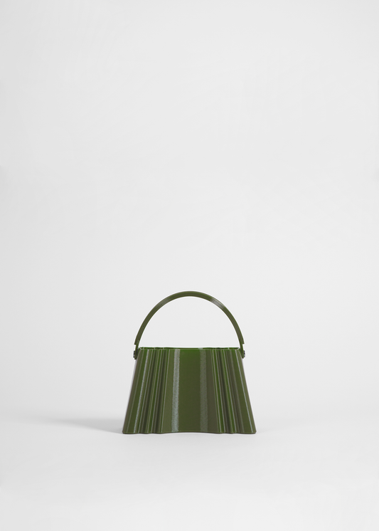 Olive Green Silk Clutch