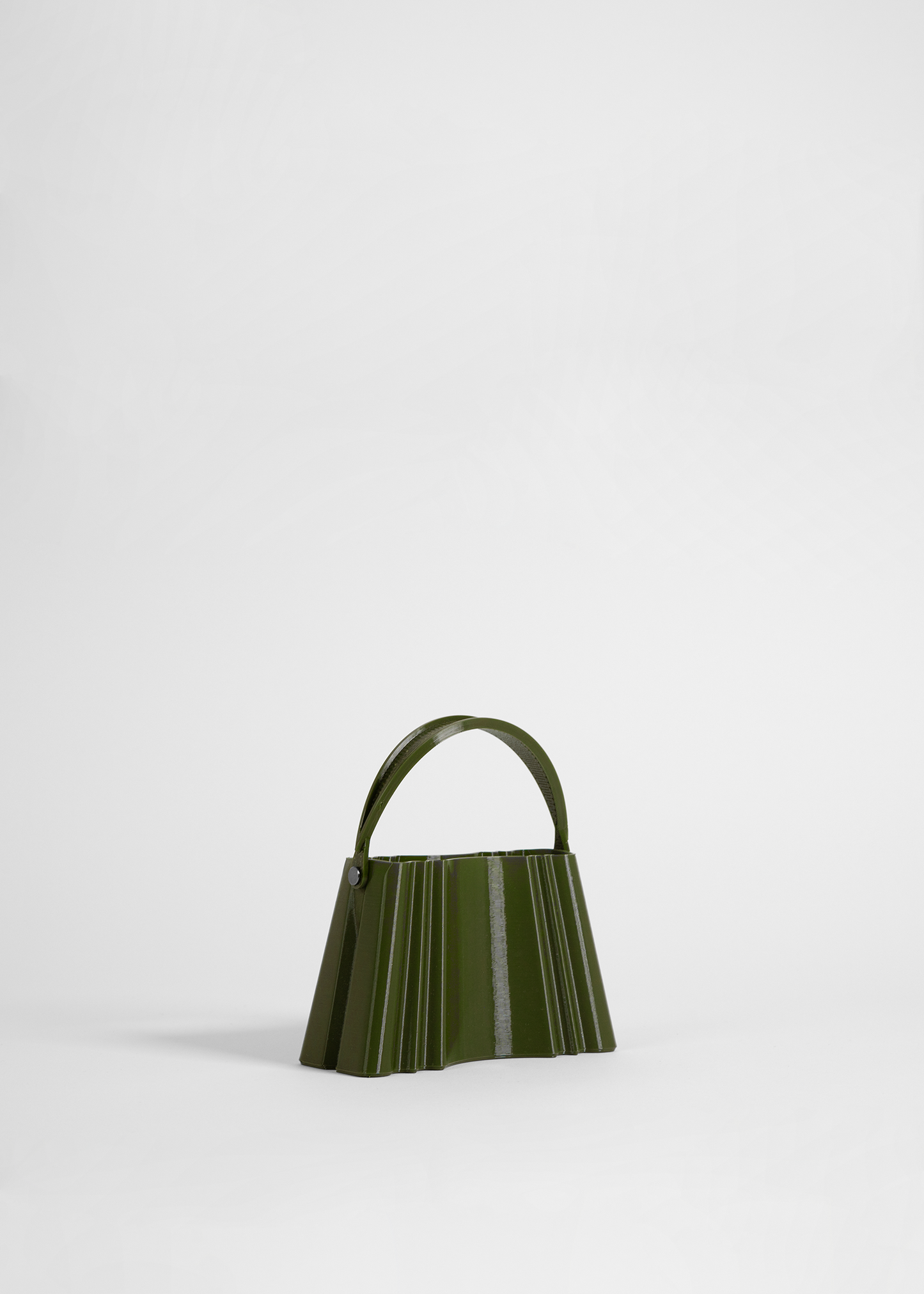 Olive Green Silk Clutch