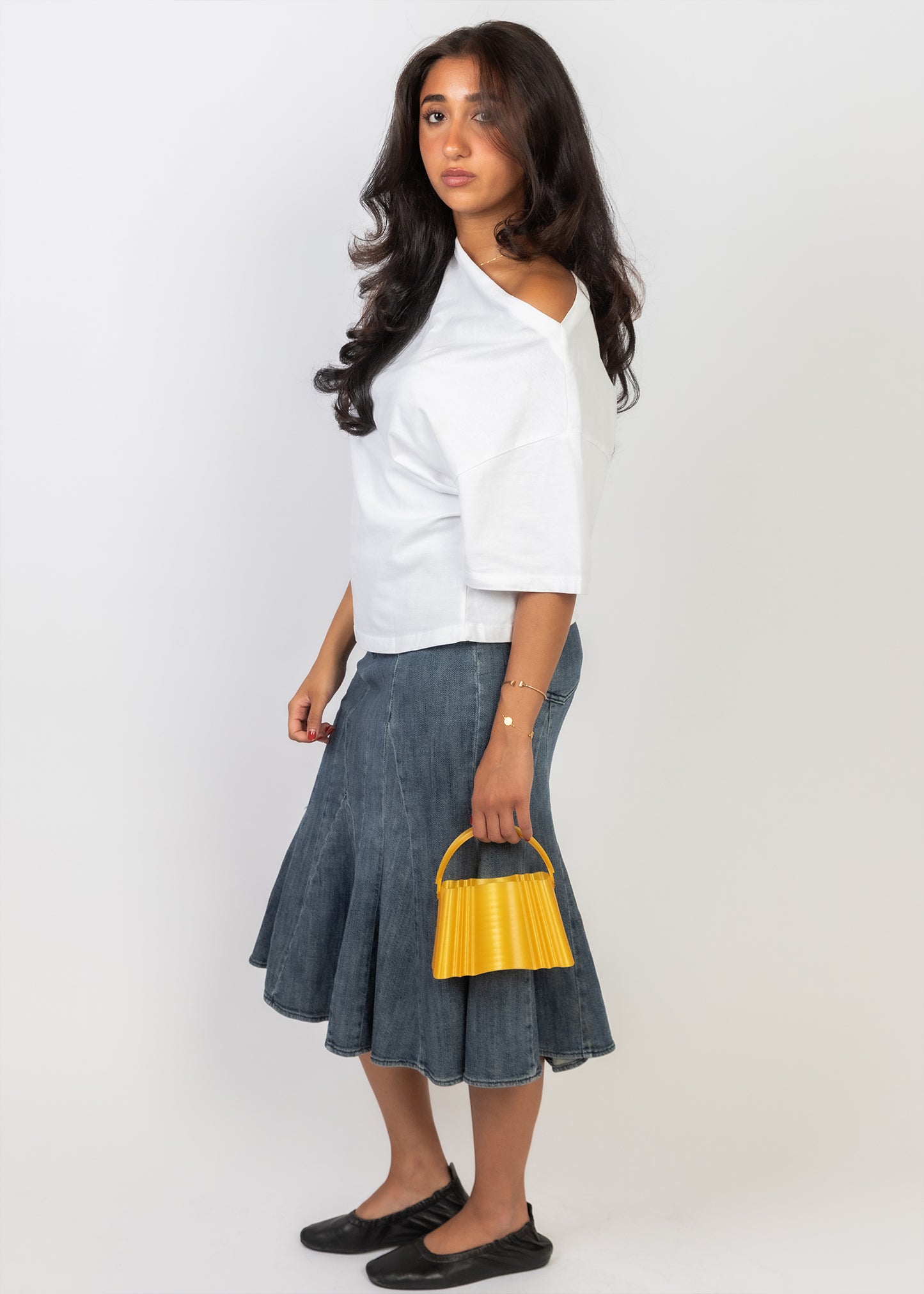 Yellow Gold Silk Clutch