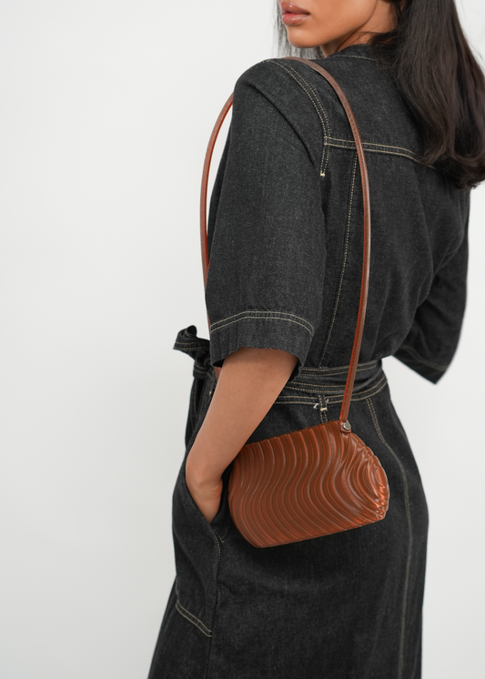 VS Long Shoulder Bag in Copper